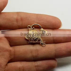 CZ6472 Lovely Mirco cz Pave Cat Charm Connectors thumbnail-2