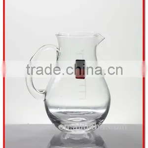 Glass Wine Pitcher With Scale thumbnail-1