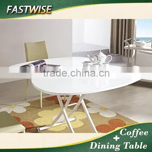 2 in 1 Extendable and Ajustable Dining Table for Dining Room Furniture thumbnail-2