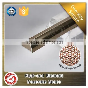 2016 Hot Sale Flexible Chrome Round Aluminum Ceramic Edge Tile Trim thumbnail-5