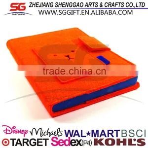 Eco-friendly Felt Fabric Cover Custom Design Notebook thumbnail-2