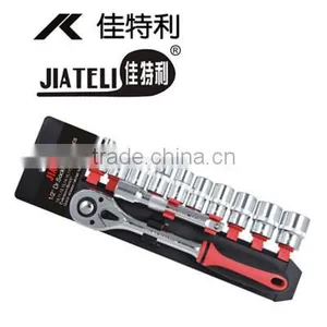 1/2" 12pcs Socket Set, DIN Standards, Crv, Mini Socket Set thumbnail-1