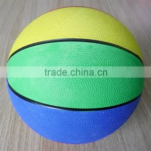 Colorful Size 3 Rubber Basketball for Kids thumbnail-6