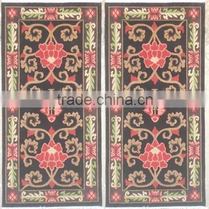 Old Tibetan Handknotted Woollen Carpet thumbnail-1