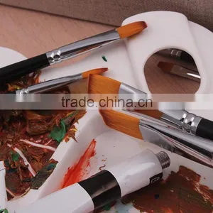 In Stock Flat Shape Nylon Hair 6pcs Set Artist Brush Oil Paint Brush MOQ1 thumbnail-4