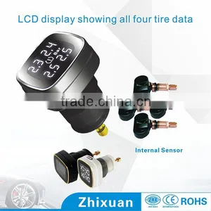 5 Years Lifetime Li-battery LCD Display Tpms, Cigarette Tire Pressure Sensor System thumbnail-1