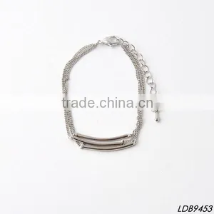 Three Wear With Anything Silver Tube Bracelets Simple Silver Tube Bracelets Silver Chain Bracelets thumbnail-1
