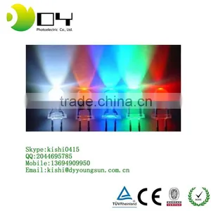DY Red and Green BI-COLOR LED Diode 3MM Round With Domed Top Light Emitting Diode ( Lens Color Diffused White ) thumbnail-1