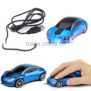 3D Optical Car Shape USB Wired Mouse Mice for Computer PC Laptop Notebook Blue thumbnail-1
