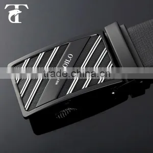 Latest Men's Fashion Black Embossed Leather Belt Custom Belt for Wholesale thumbnail-4