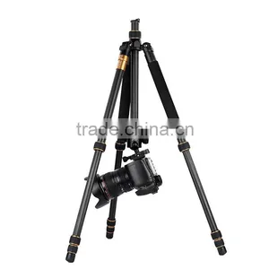 Q999C Professional Portable Carbon Fiber Tripod&Ball Head Compact for DSLR Camera thumbnail-3