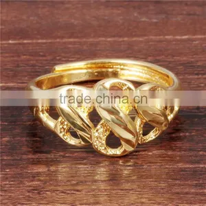 2016 Brass Fashion 18K Gold Plated Jewellery Infinity Symbol Ring thumbnail-3