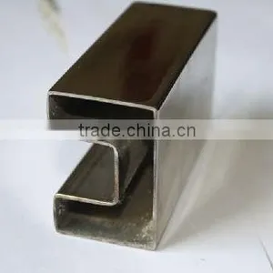 Stair Railing Stainless Steel Slotted Tube for 16mm Glass thumbnail-3