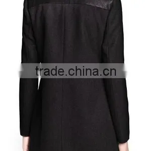 European and American Big New Women's Woolen Jacket and Long Sections Temperament Luxury Single-breasted Wool Coat thumbnail-2