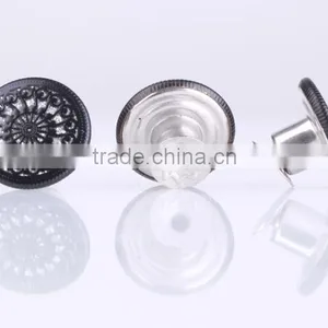 Metal Zinc Alloy Jeans Button Antique Silver Plated thumbnail-1