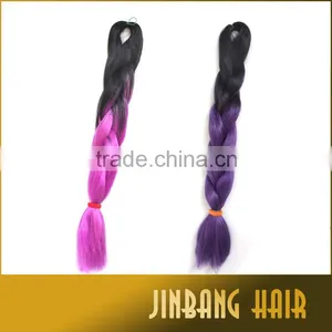 2016 Hot Selling Ombre Jumbo Braiding Straight Hair Synthetic Afro Kinky Braids Hair Box Braid Extensions thumbnail-3