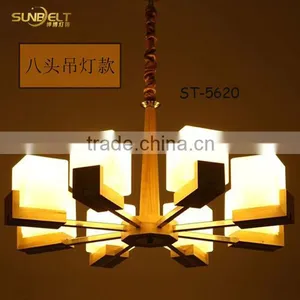 ST-5620-8 Sunbelt 2015 Hot Sale American Caren Dining Room Restaurant Wooden Shade Five Head Pendant Lamp thumbnail-2