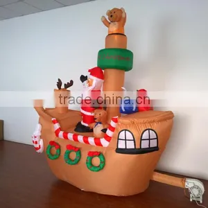 DJ-XT-16 Golden Christmas Inflatable Santa Claus Corsair Outdoor Garden Decoration thumbnail-3