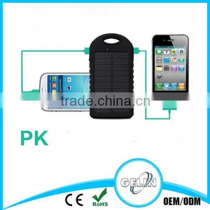 Easy Portable Colorful Newest Waterproof Solar Power Bank With Hook thumbnail-2
