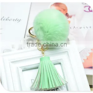 Luxury Fur Pom Pom Keychain,Bunny Fur Keychain,Fur Ball Keychain thumbnail-1