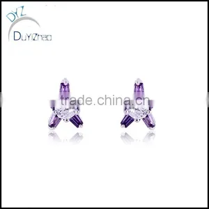 Latest Dubai the Five-star Shape Zircon Earrings thumbnail-3