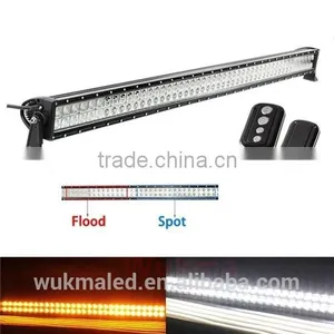 52" 300W Amber/White Stroboflash Remote LED Light Bar Offroad 4X4 UTE Jeep 36W/120W/180W/240W Led Bar thumbnail-1