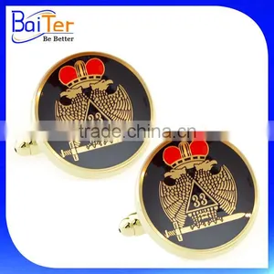 Custom Enamel Logo Round Cufflink,Custom Enamel Cufflinks thumbnail-5
