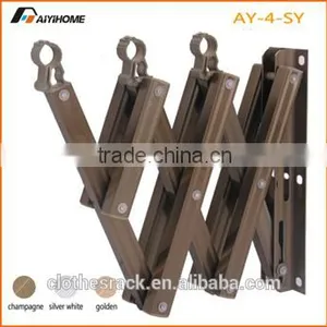 Folding Accordion Clothes Rack, Used at Wall-mount, With Aluminum Tube and ABS Plastic thumbnail-1