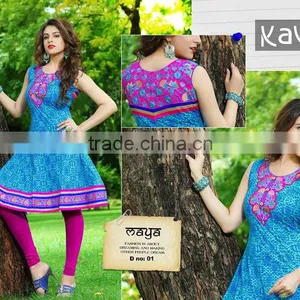 COTTON ANARKALI MODEL KURTIS thumbnail-4