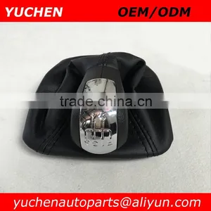 YUCHEN Car Shift Gear Knob With Black/Beige Leather Boot For Skoda Octavia II A5 MK2 2004-2010 thumbnail-3