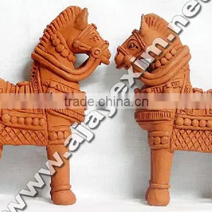 Terracotta Variety Size Clay Horse thumbnail-1