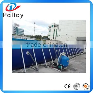 High Quality Blue Color Good Price Above Ground Swimming Pool China thumbnail-2