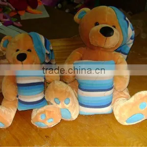 Lovely and Cheap Valentine Gift Plush Teddy Bear With Shirt&hat thumbnail-1