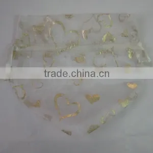 HOT SALE Silk Screen Printing Red Wedding Organza Bag thumbnail-4