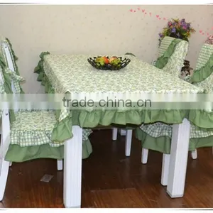 Green Color Hot Sale Country Living Home Decorations Printed Table Clothes thumbnail-1