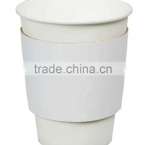 9OZ White Paper Coffee Cup With Paper or Other Matirial Sleeves thumbnail-1