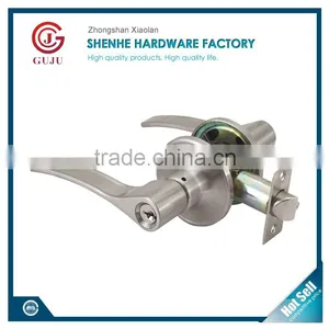 Satin Nickel Keyed Tubular Lever Handles Locks thumbnail-6