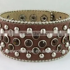 Newest High Quality Different Kinds Size Blank Leather Bracelet thumbnail-1