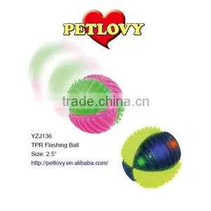 PROMOTIONAL 2.5" TPR FLASHING BALL TPR TOY DOG TOY thumbnail-1