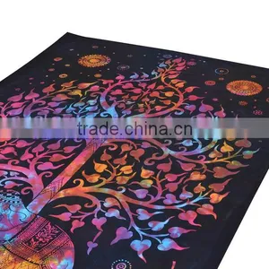 Colourful Printed Mandela Tapestry Wall Decor Throw Table Cover 100% Cotton Bedspread Indian Jaipur Manufacturer & Wholesaler thumbnail-3