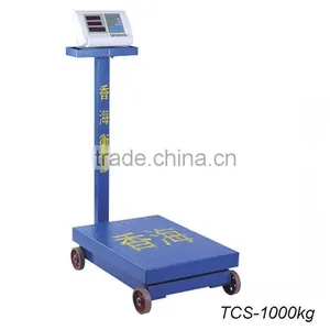 Heavy Duty Digital Platform Wheeled Weighing Scale 500kg Quality Choice thumbnail-1