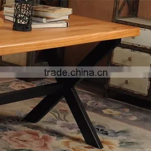 Industrial Real Wood Table Metal Table LOFT Style thumbnail-2