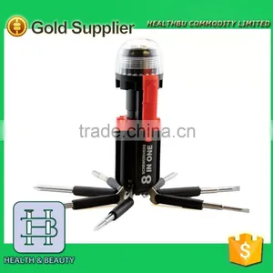 New 8 in 1 Mini Screwdriver Set With LED Flash Light thumbnail-1