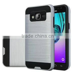 C&T Dual Layer Protective Hybrid Brushed Armor Hard Cover Case for Samsung Galaxy Grand Prime G530 thumbnail-1