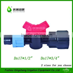 Plastic Irrigation Tape Connector Valve Female Thread Valve for DripTape thumbnail-1
