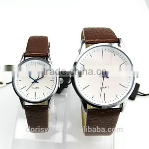 Wholesale New Style Leather Watch Vintage Leather Quartz Couple Wrist Watch Quality thumbnail-2