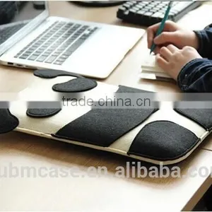 FASHION New Arrive BUBM Black Color 9.7 Inch Wool Felt Tablet Case Cute Cartoon Panda Bag thumbnail-5