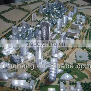 3D Plexiglass Model With Led Lighting for Urban Planning Layout thumbnail-1