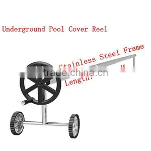Poolstar P1820 Swimming Pool Cover Reel With Stainless Steel Frame and Aluminum Poles thumbnail-1