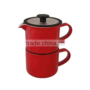 Factory Sale Custom 1000ml Ceramic Baby Blue French Coffee Press thumbnail-2